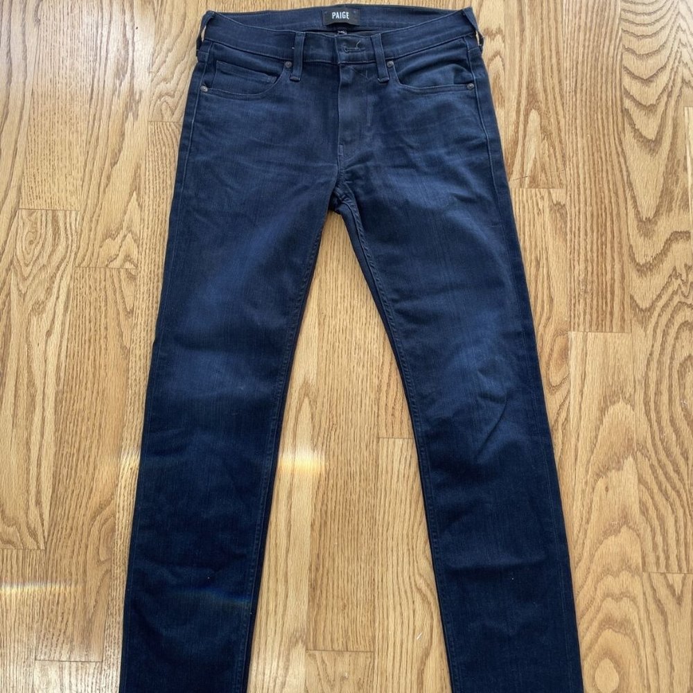 Paige Women's Lennox Jeans Size 28 Skinny Dark Wash Blue Denim Stretch NWOT